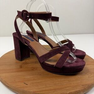 Margaux Deep Burgundy Heeled Sandals